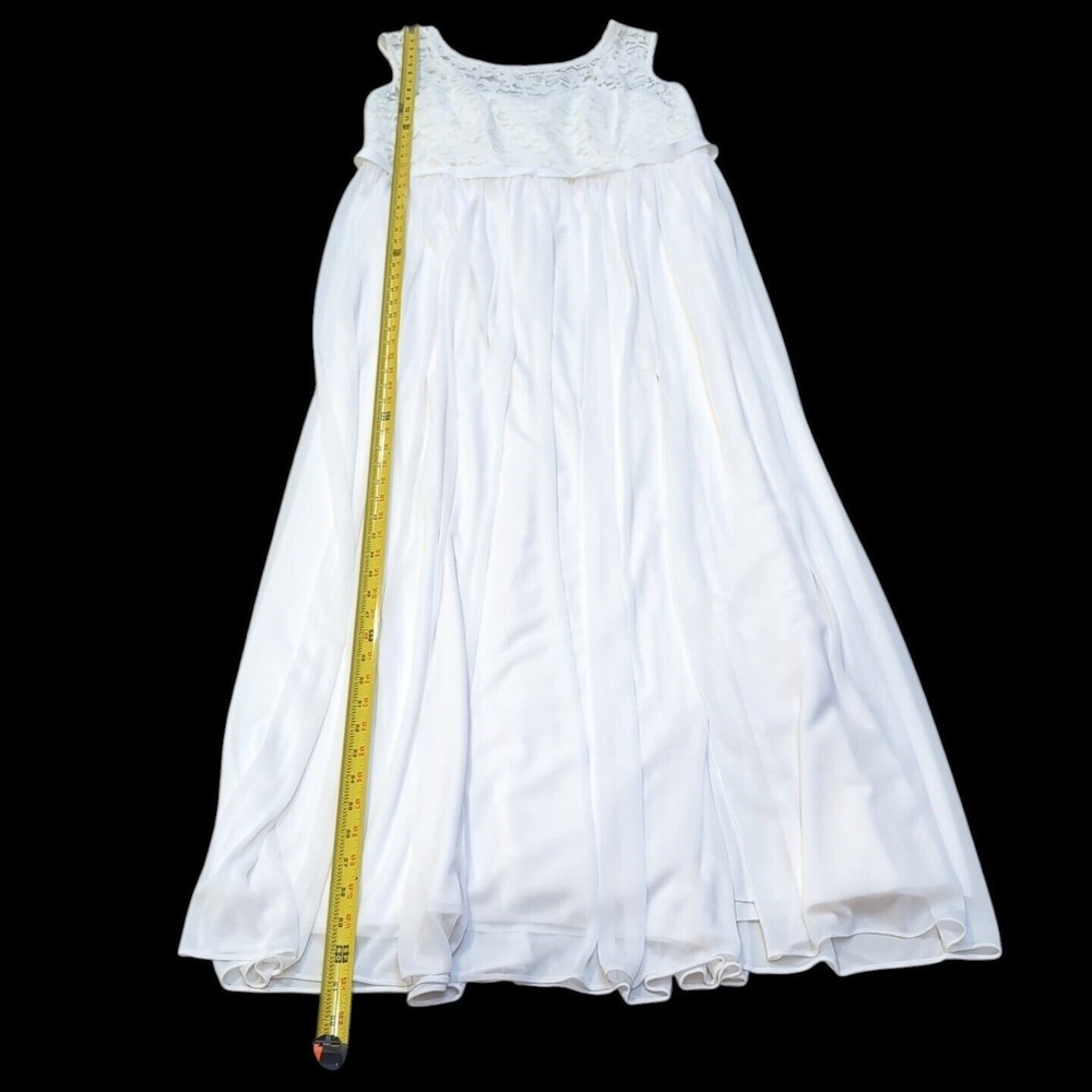David's Bridal Wedding Dress Women's 20 Ivory‎ Lace Bodice Long Lined NEW NWT - Picture 14 of 16